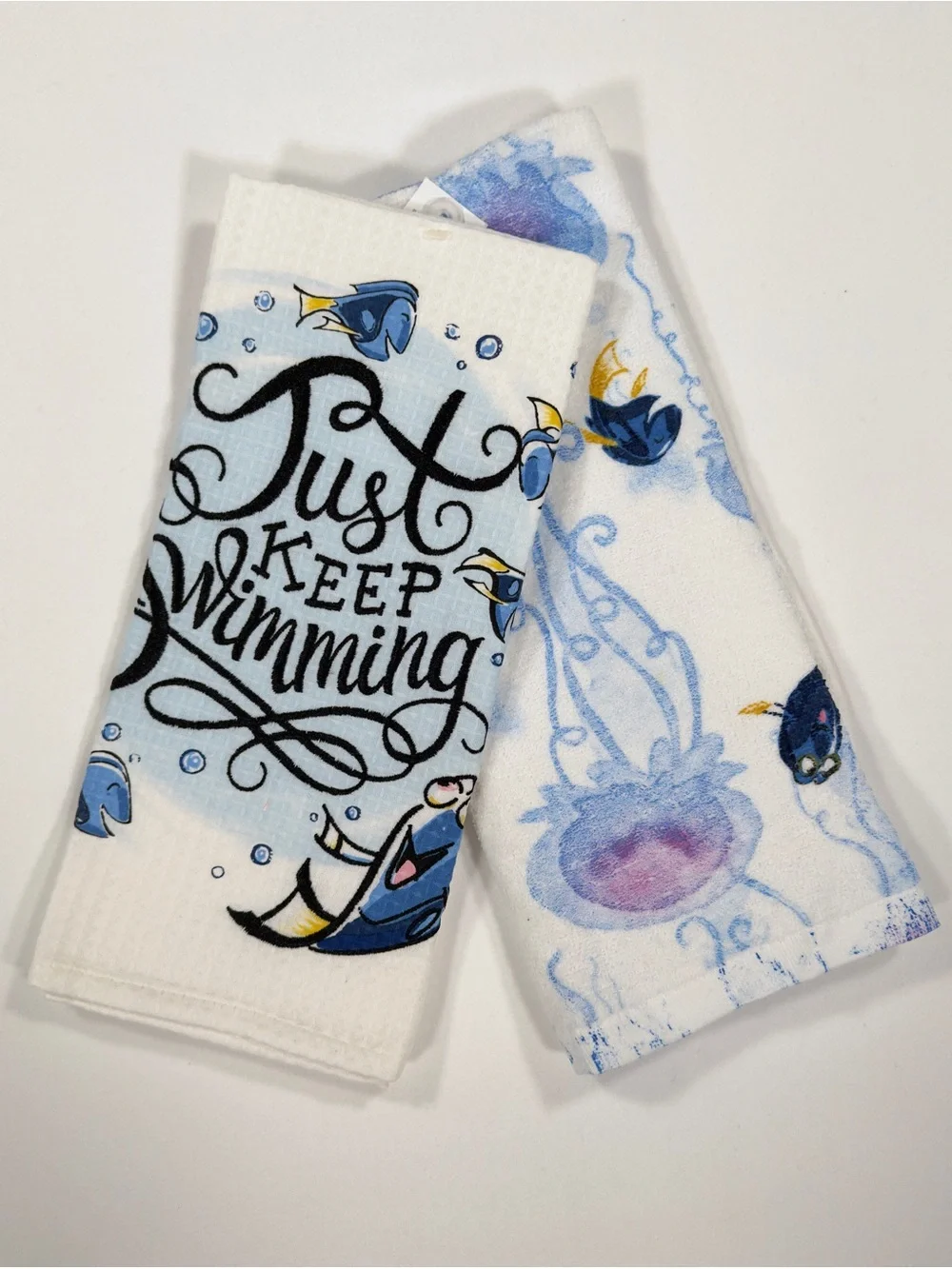 Disney Parks Finding Dory Kitchen Towels 2 Pack Just Keep Swimming Nemo Pixar
